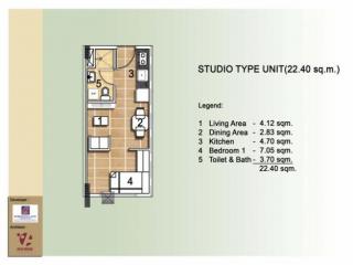 floor plan studio unit