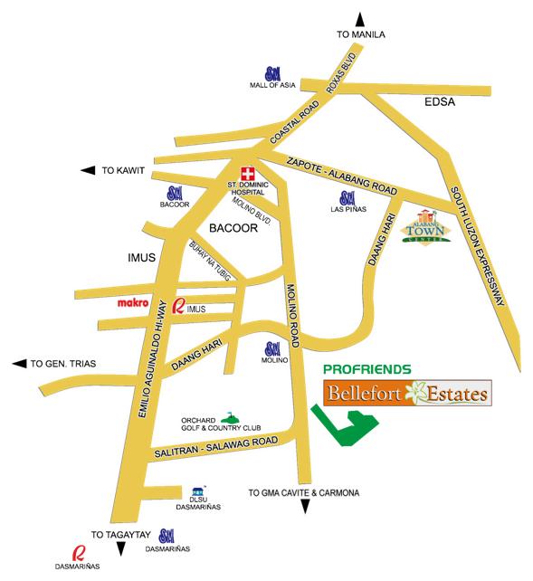 BELLEFORT ESTATES LOCATION MAP