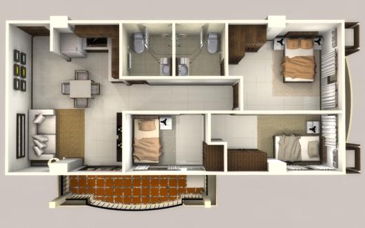 3 Bedroom Unit