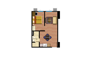 1-Br floor plan