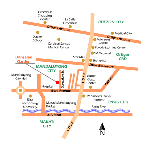 Dansalan Gardens Mandaluyong Location