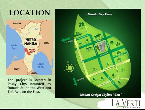 La Verti Residences DMCI Taft Pasay  Location Map