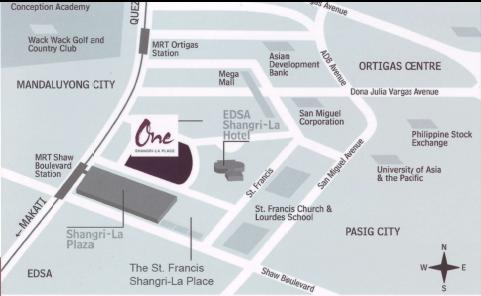 One Shangrila Place Ortigas Location