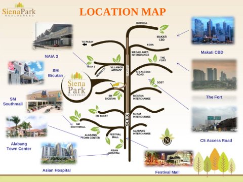 Siena Park Residences DMCI Bicutan Location Map