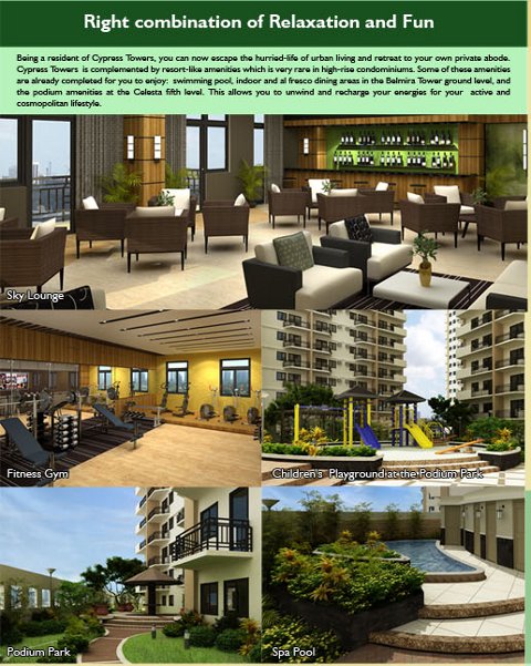 Cypress Towers DMCI Taguig - Amenities