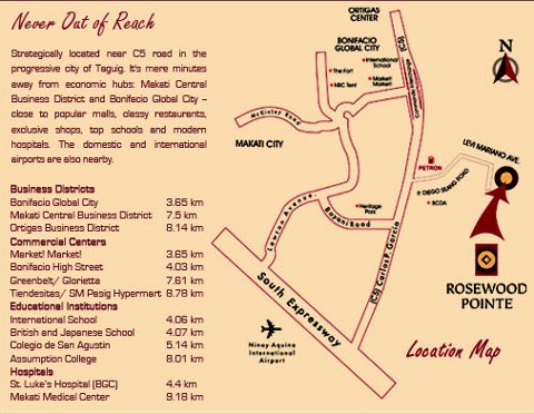 Rosewood Pointe DMCI Taguig Location Map
