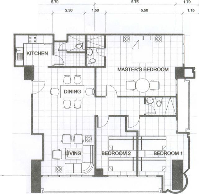 3 BEDROOMS FLOOR PLAN