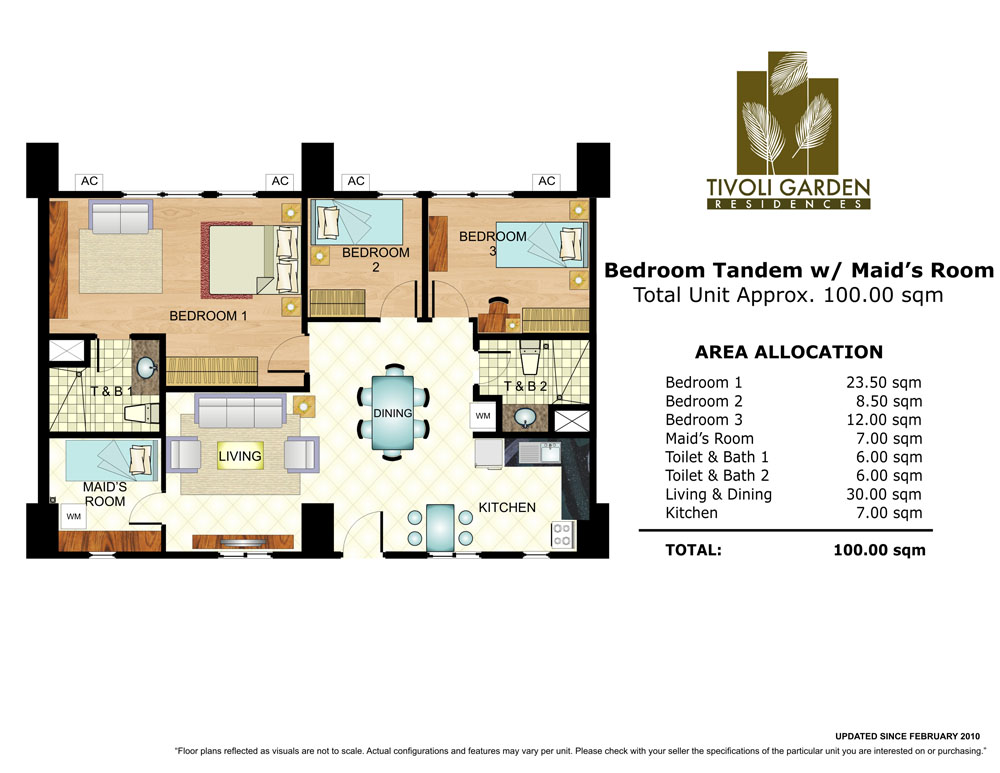 3br tandem unit 100sqm