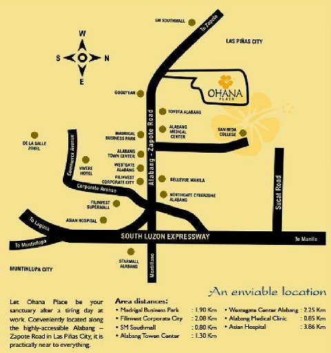 Ohana Place DMCI Las Pinas - Location Map