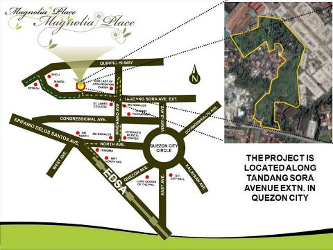 Magnolia Place DMCI QC - Location Map
