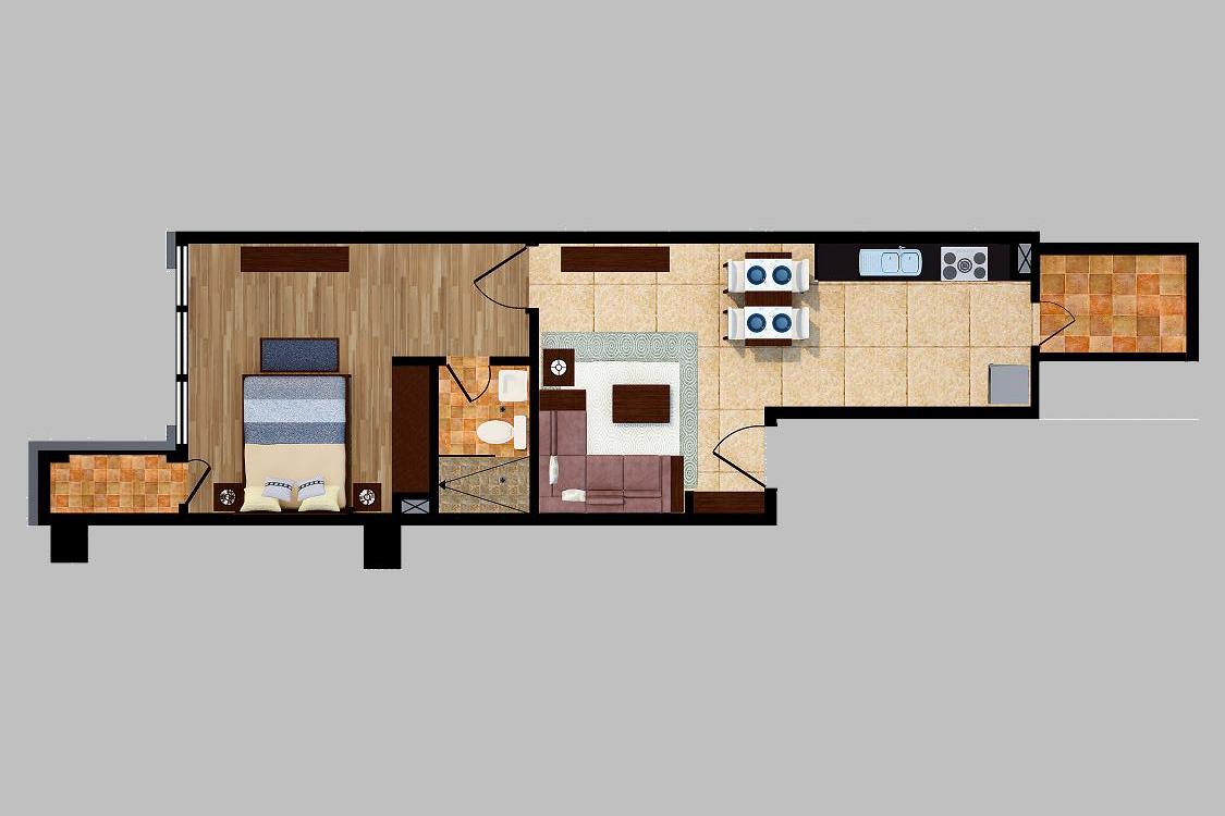 1bedroom floor plan