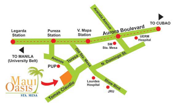 Maui Oasis Location Map