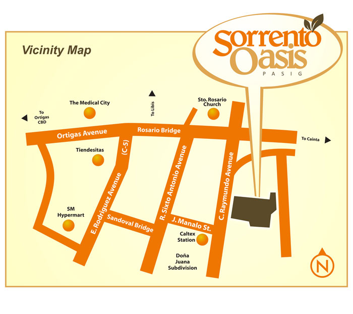 Sorrento Oasis Location Map