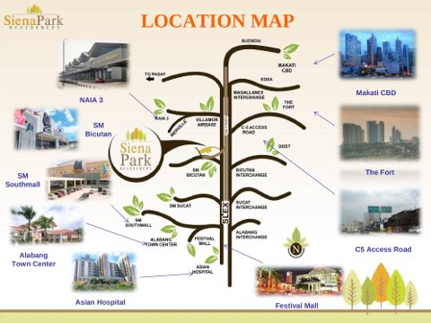 Siena Park Residences DMCI Bicutan Paranaque - Location Map