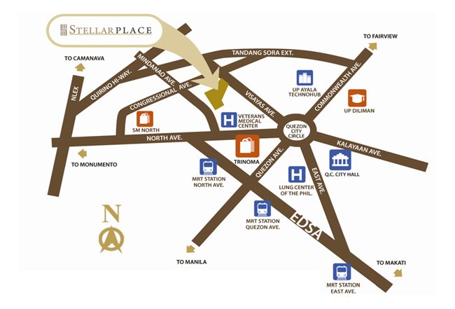 Stellar Place DMCI Visayas Avenue QC - Location Map