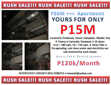 Rush Sale: Apartment for rent