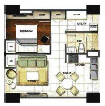 1 BDROOM FLOOR PLAN