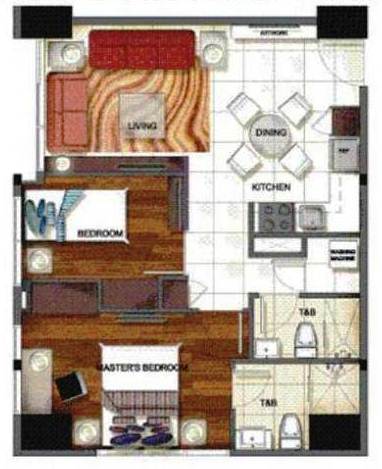 2 BEDROOMS FLOOR PLAN