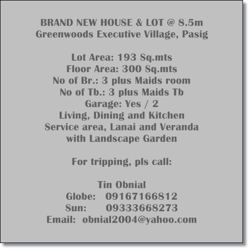 FOR SALE: House Manila Metropolitan Area > Pasig 3