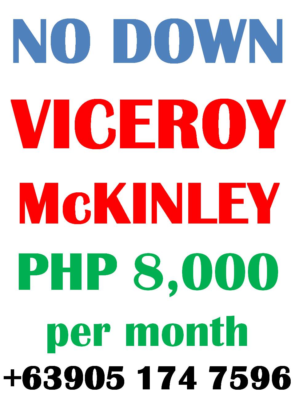 Viceroy McKinley Hill  No DOWNPAYMENT PROMO