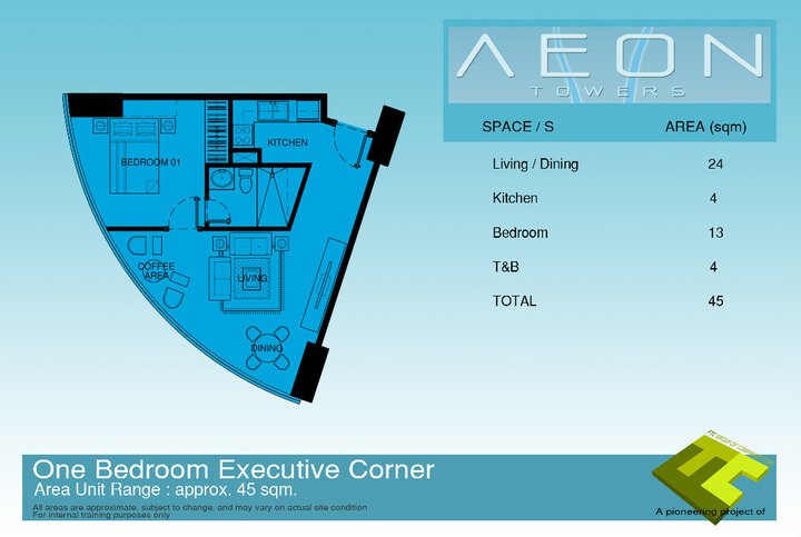 1 bedroom condo corner unit at aeon towers davao city