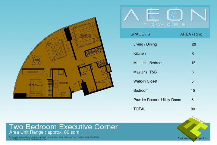 2 bedroom corner unit at aeon towers