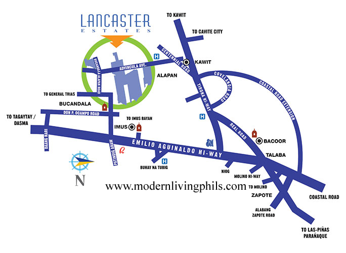 Lancaster Estates Location Map