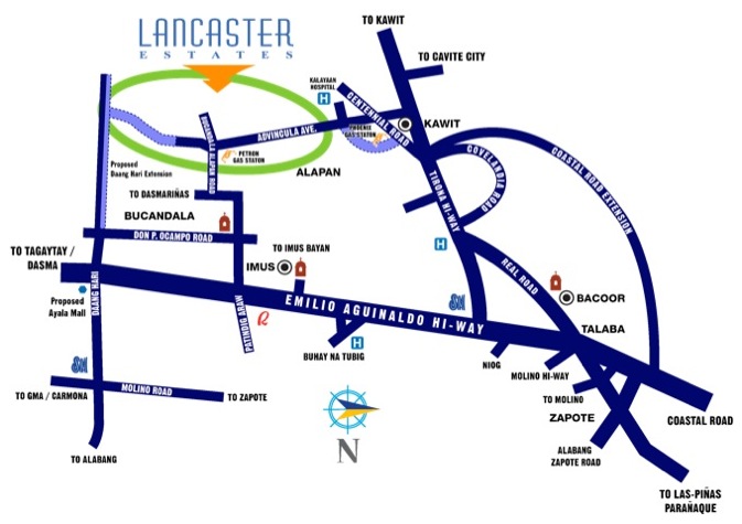 Lancaster Estates Location Map