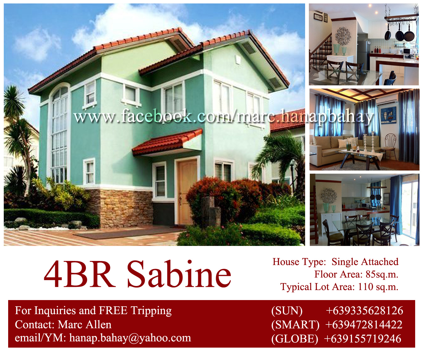 Affordable house and lot for Sale Along Daang Hari. Sabine at Bellefort Estates