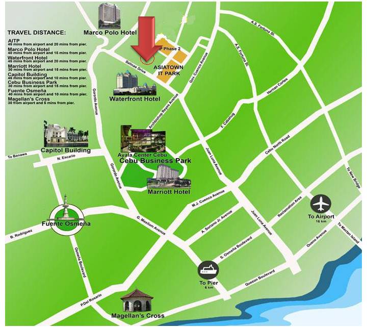 cebu condo for sale - location map