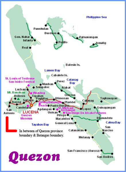 San Antonio Quezon Province Map - Zip Code Map