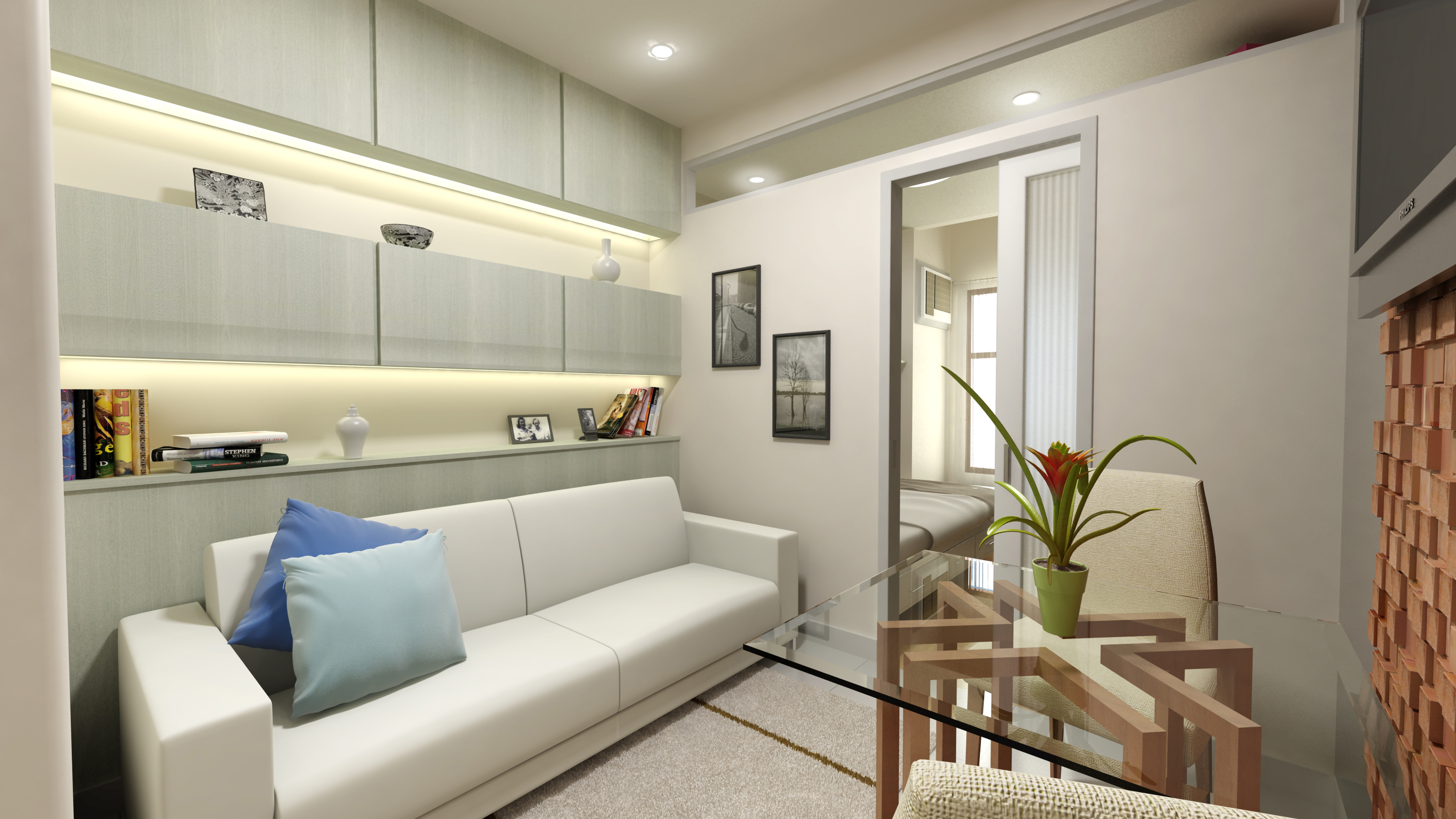 model unit living area