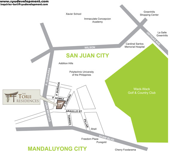 Torii Residences - Location map