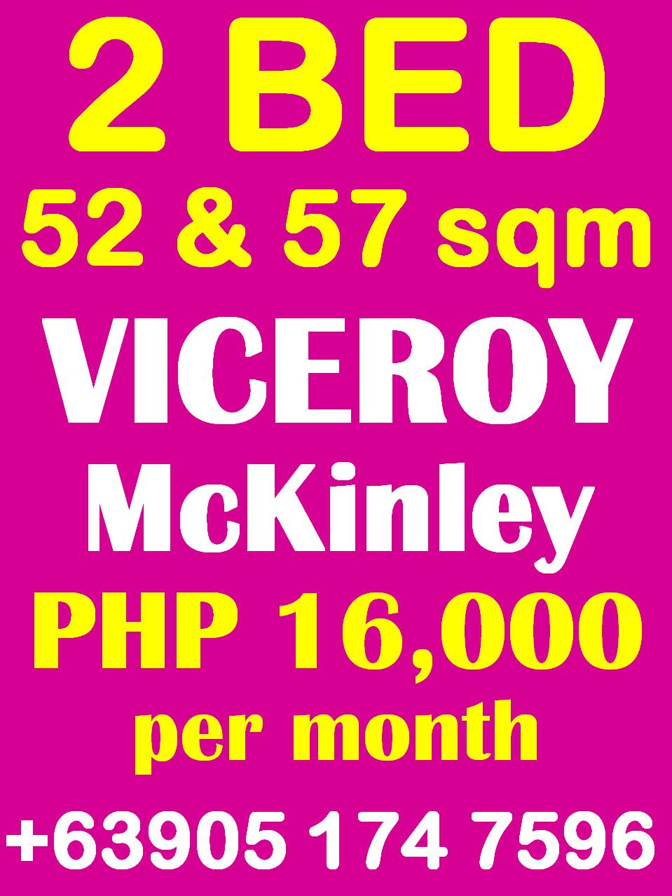 Viceroy McKinley Hill - 2 Bedroom