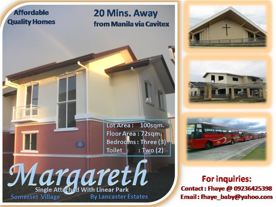 Margareth Single ttached 1.9M 3BR 2TB