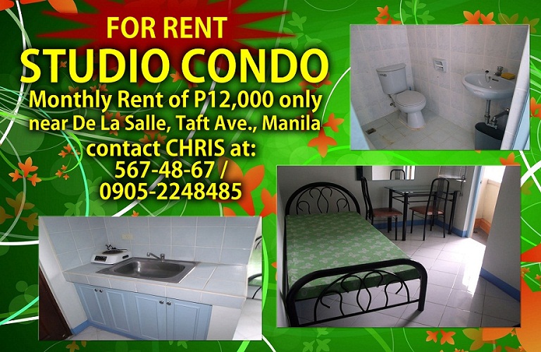 FOR RENT / LEASE: Apartment / Condo / Townhouse Manila Metropolitan Area > Manila