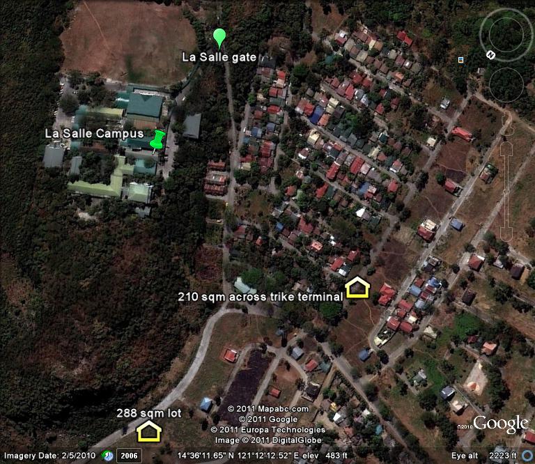 Antipolo City prime vacant lot very near La Salle along wide road