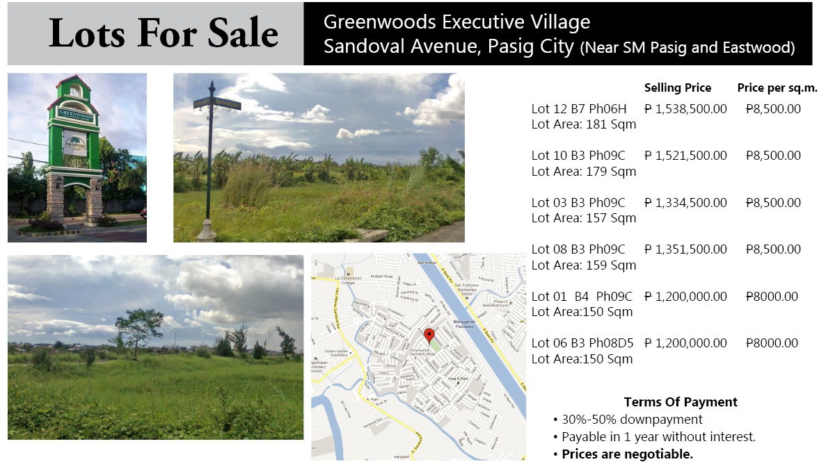 FOR SALE: Lot / Land / Farm Manila Metropolitan Area > Pasig