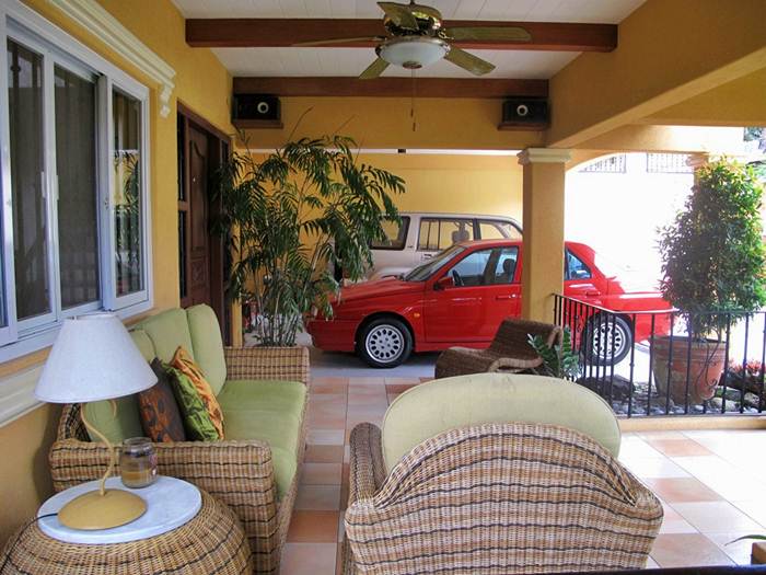 Porch and Garage