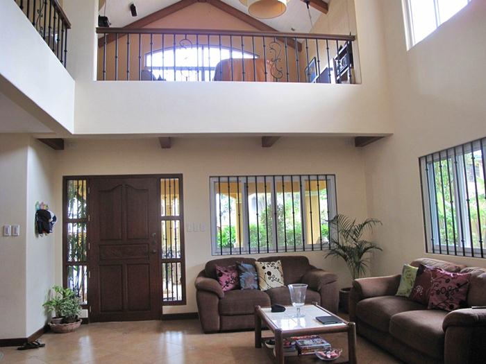 Living Area with High Ceiling