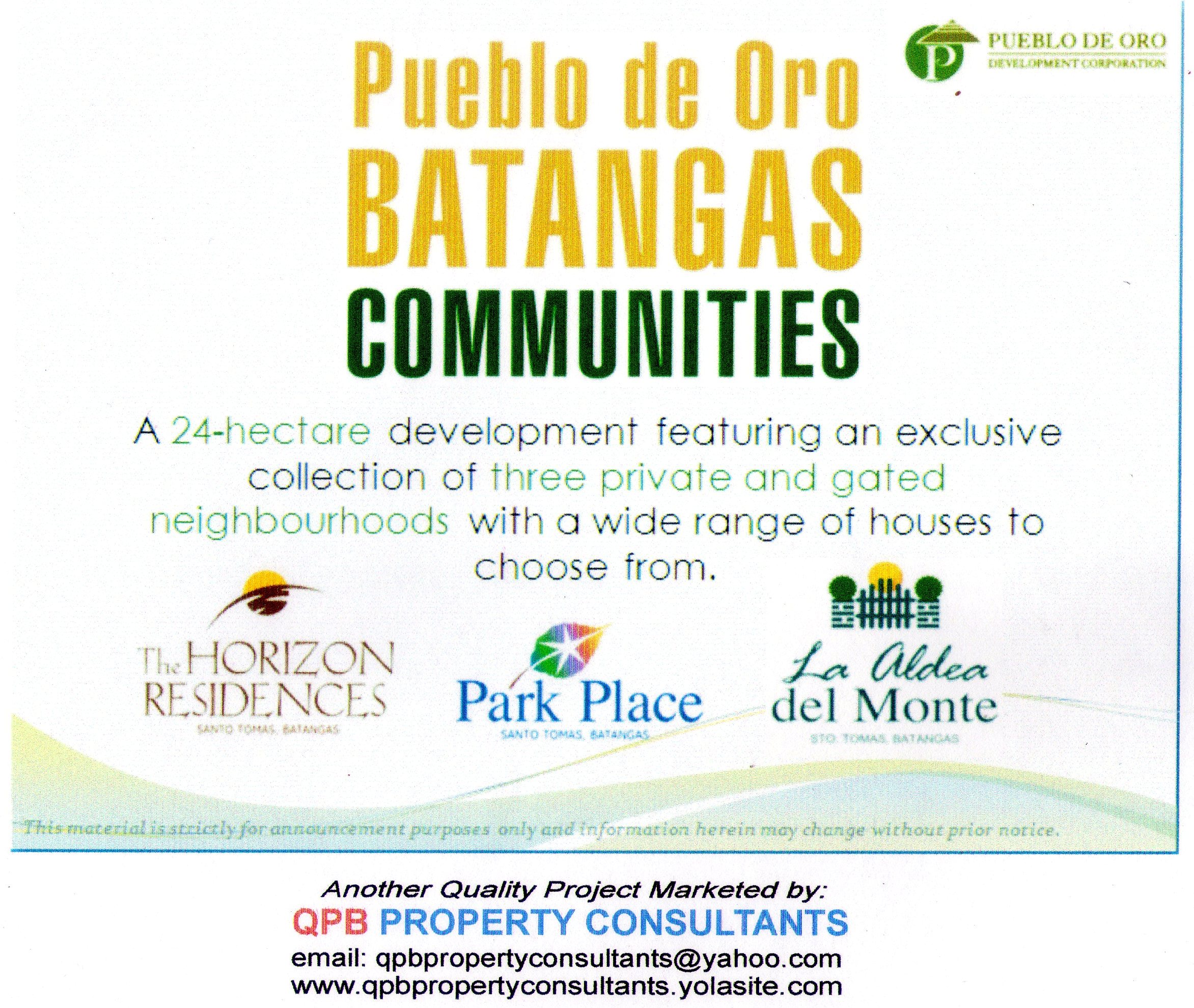 Pueblo de oro Batangas communities