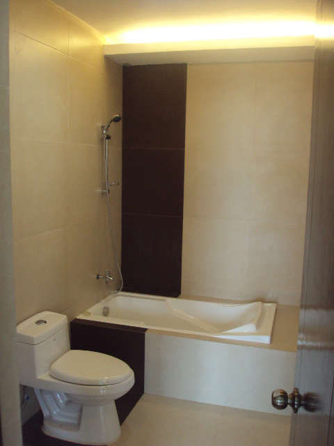 Toilet and Bath with Bath Tub