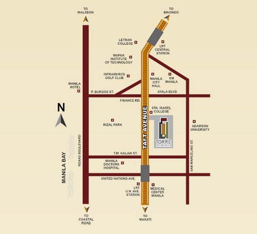 Torre de Manila Location Map