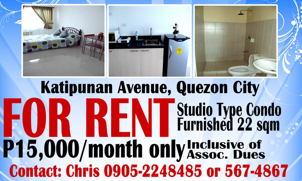 condo for rent katipunan