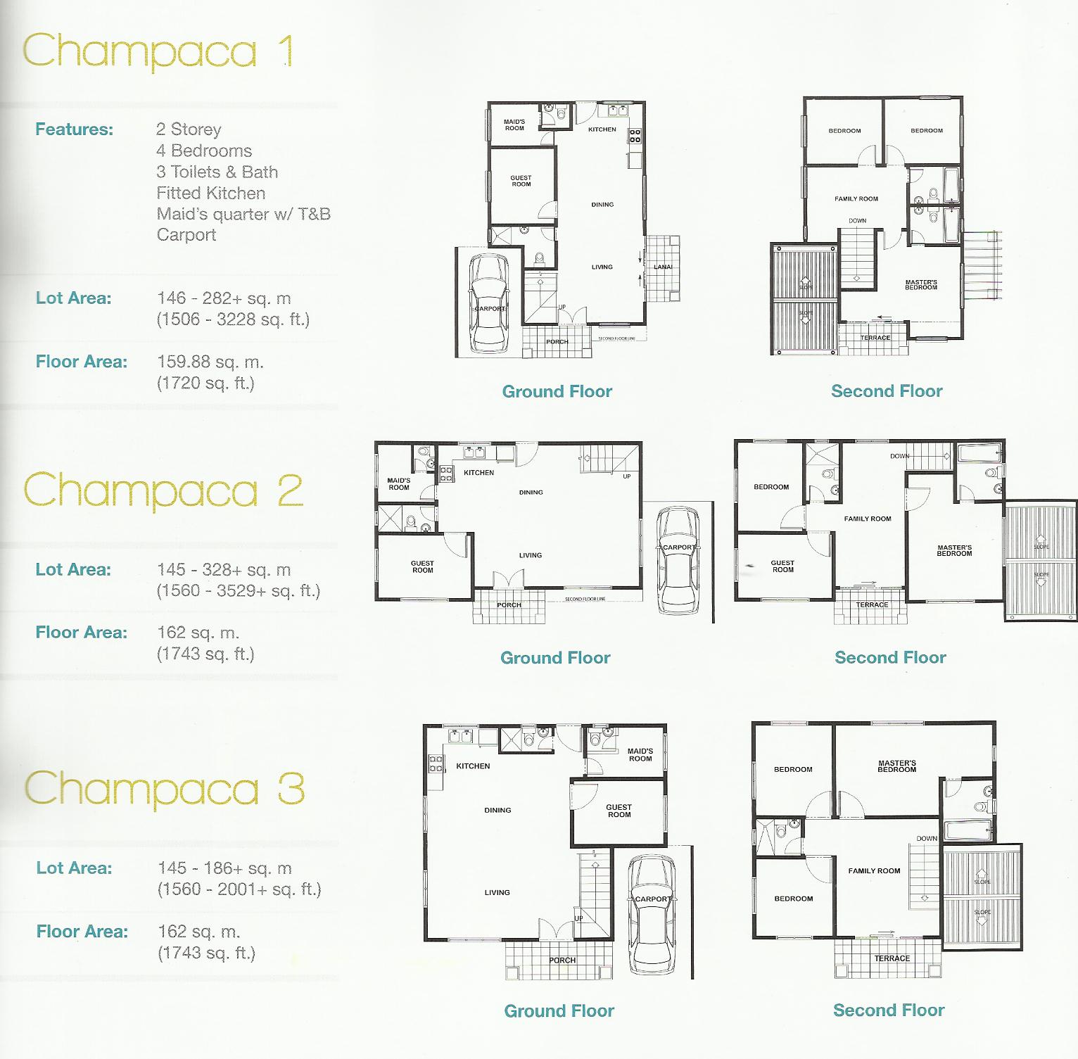 Chamapa 1,2,3, Floor Plan Lay-out