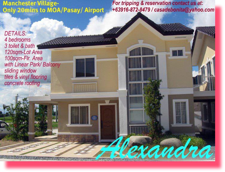 4 BEDROOMS Near Pasay ALEXANDRA model house contact : 0916-8728479