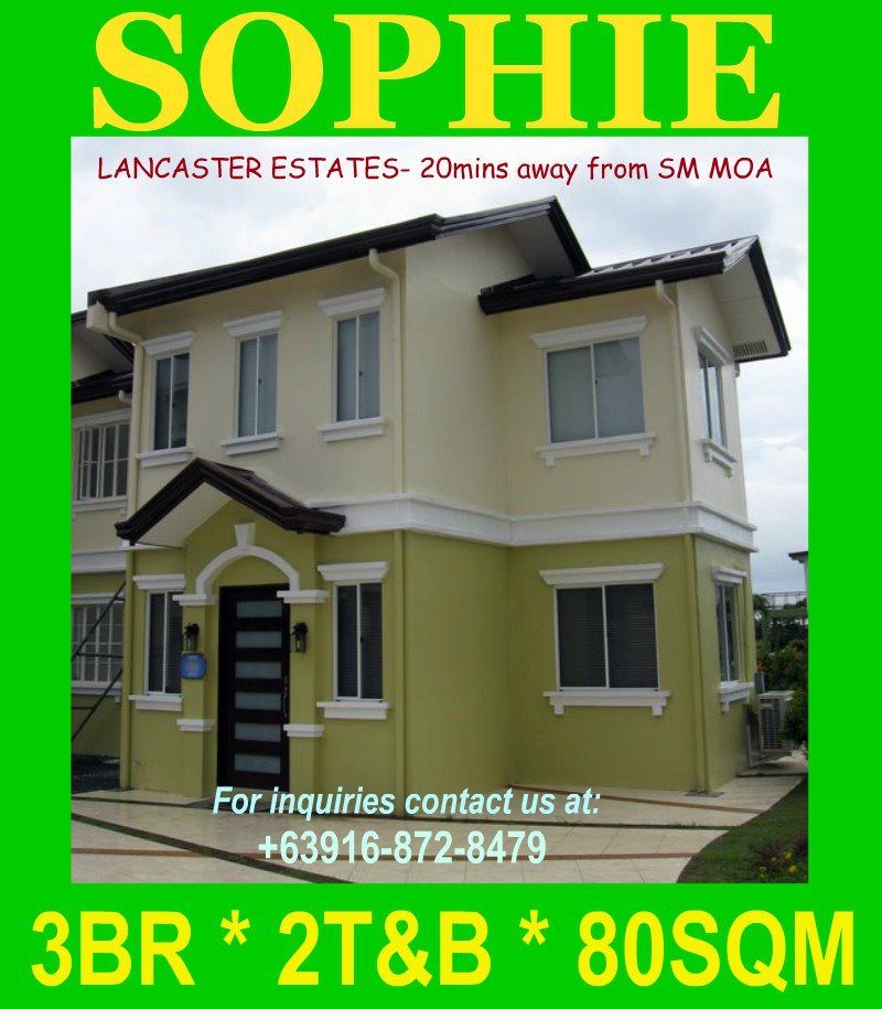 3BEDROOMS Near Pasay SOPHIE 80sqm  model house contact : 0916-8728479