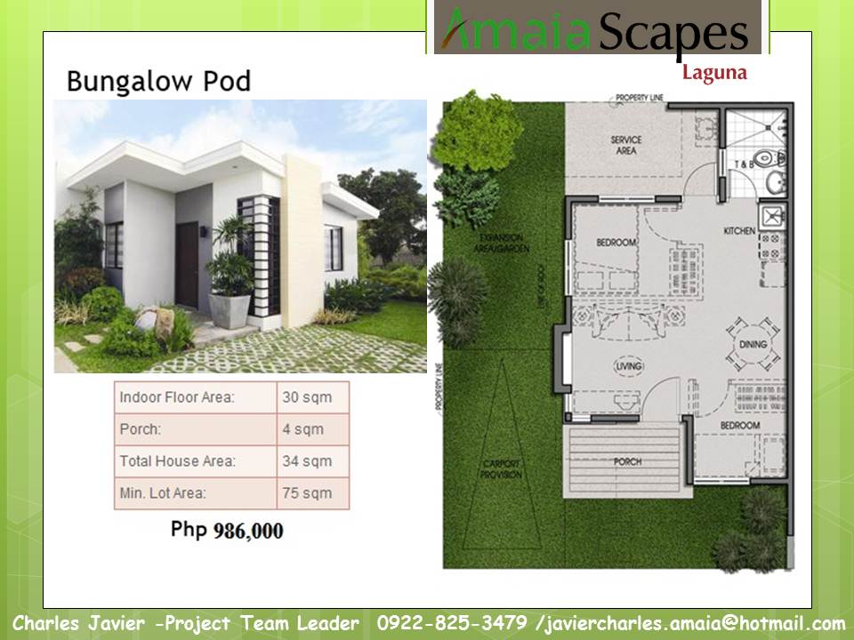 Bungalow Pod - Floor Area 34 sqm Lot Area 75 sqm