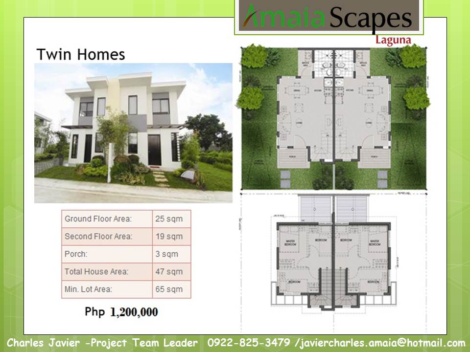 Twin Homes - Floor Area 47 sqm Lot Area 65 sqm