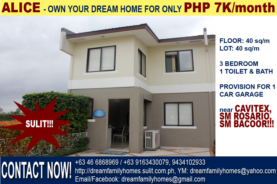 ALICE - House & Lot near CAVITEX with 3Bdrm and 1T&B